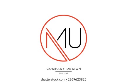 MU, UM, Abstract Letters Logo Monogram