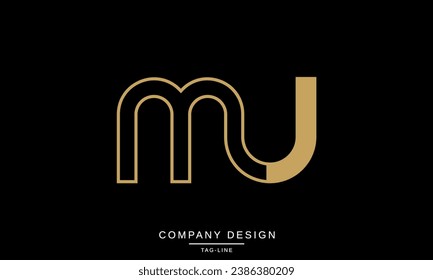 MU, UM, Abstract Letters Logo Monogram