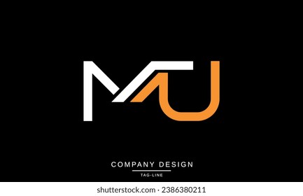 MU, UM, Abstract Letters Logo Monogram