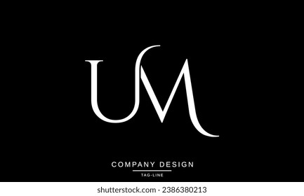 MU, UM, Abstract Letters Logo Monogram