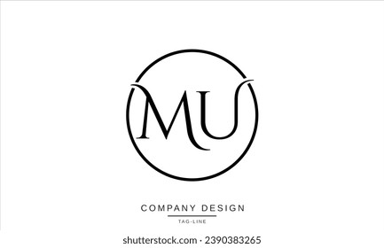 MU, UM, Abstract Letters Logo Monogram