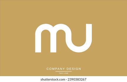 MU, UM, Abstract Letters Logo Monogram