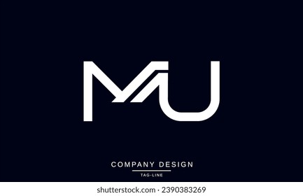 MU, UM, Abstract Letters Logo Monogram