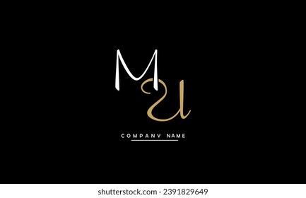 MU, UM Abstract Letters Logo Monogram