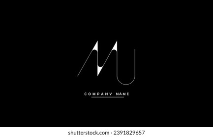 MU, UM Abstract Letters Logo Monogram