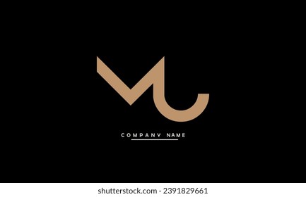 MU, UM Abstract Letters Logo Monogram