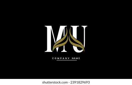 MU, UM Abstract Letters Logo Monogram