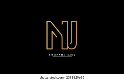 MU, UM Abstract Letters Logo Monogram