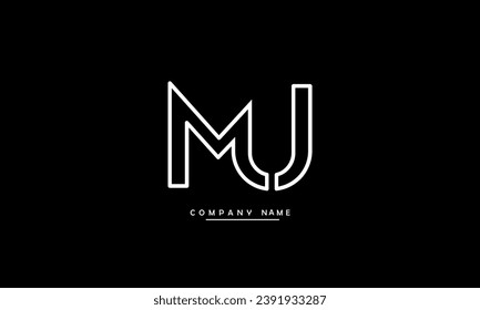 MU, UM Abstract Letters Logo Monogram