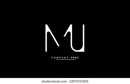 MU, UM Abstract Letters Logo Monogram