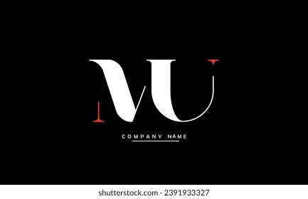 MU, UM Abstract Letters Logo Monogram