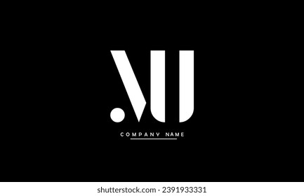 MU, UM Abstract Letters Logo Monogram