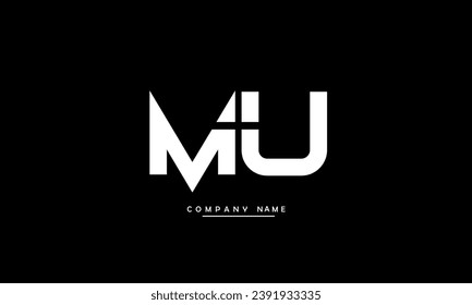 MU, UM Abstract Letters Logo Monogram