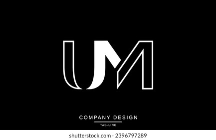 MU, UM, Abstract Letters Logo Monogram