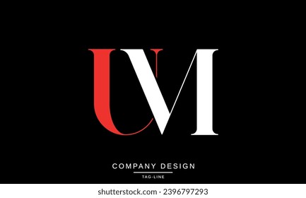 MU, UM, Abstract Letters Logo Monogram