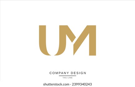 MU, UM, Abstract Letters Logo Monogram