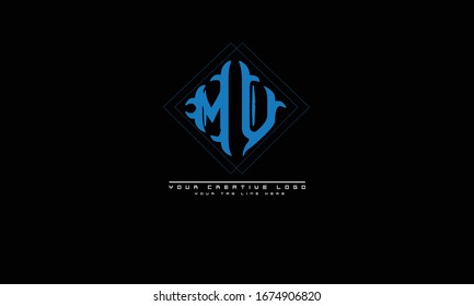 MU UM abstract vector logo monogram template