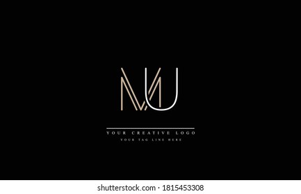 MU UM abstract vector logo monogram template