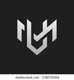 MU or UM letter logo design	