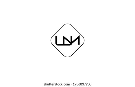 MU UM letter monogram Logo Design Vector Illustration