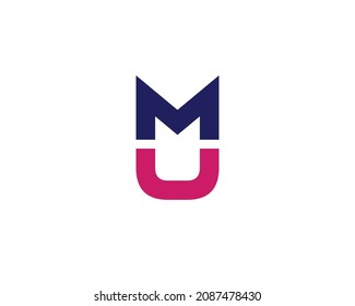 MU-Logo-Design, Vektorgrafik-Vorlage