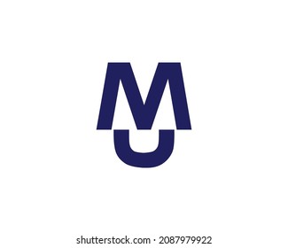 MU-Logo-Design, Vektorgrafik-Vorlage