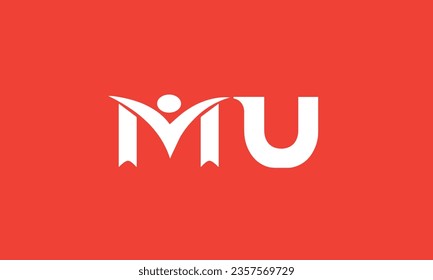 MU UM M U abstract vector logo monogram