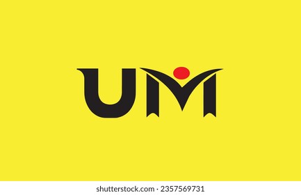 MU UM M U abstract vector logo monogram