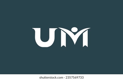 MU UM M U abstract vector logo monogram