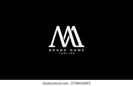 MU UM M AND U Abstract initial monogram letter alphabet logo design