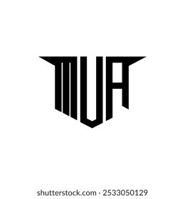 MUA Buchstaben-Logo-Design mit weißem Hintergrund in Illustrator, Vektorlogo modernes Alphabet Schriftart Überlappung Stil, Kalligrafie-Designs für Logo, Poster, Einladung, etc.