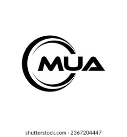 MUA Logo Design, Inspiration für eine einzigartige Identität. Modernes Eleganz und kreatives Design. Markieren Sie Ihren Erfolg mit dem Markieren dieses Logos.