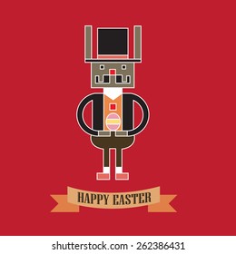 muatache rabbit, Easter card