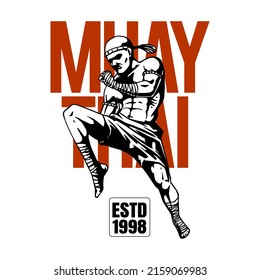 muay thai artwork for t-shirt design