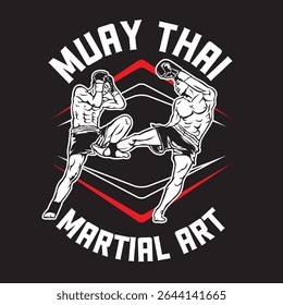 Muay Thai boxing martial arts, perfect for t shirt design