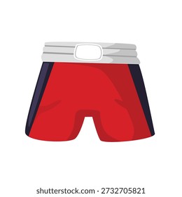 Muay thai boxing short vector illustration, muay thai shorts icon, kickboxing shorts vector image, muay thai boxer equipment icon. Perfect for combat sports or martial arts designs