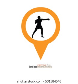 Muay Thai (Thai Boxing).thai kick boxing.vector illustration.eps10