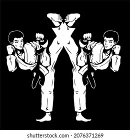 Muay Thai Fighter Kickboxing Boxinf Karate Kyokushin Design 