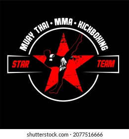 Muay Thai Fighter Kickboxing Karate Kyokushin Design 
