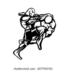 Muay Thai Fighter Kickboxing Karate Judo Design 