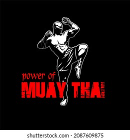 Muay Thai Fighter Logo Boxing Kickboxing Design 