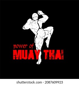 Muay Thai Fighter Logo Boxing Kickboxing Design 