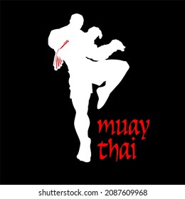 Muay Thai Fighter Logo Boxing Kickboxing Design 