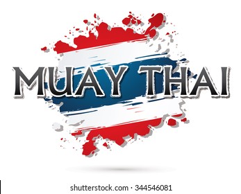 Muay Thai, Font , Text  Graphic Vector
