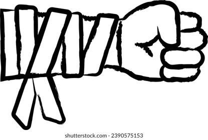 Muay Thai hand drawn vector illustrations