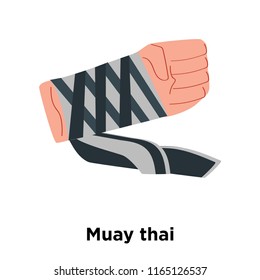 Muay thai icon vector isolated on white background, Muay thai transparent sign , human illustrations , human illustrations