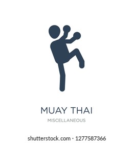 muay thai icon vector on white background, muay thai trendy filled icons from Miscellaneous collection, muay thai vector illustration