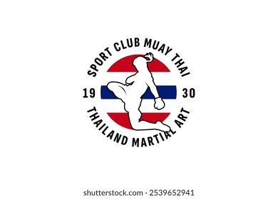 muay thailändisches Logo, Vektorgrafik