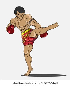  Muay thai. Martial art