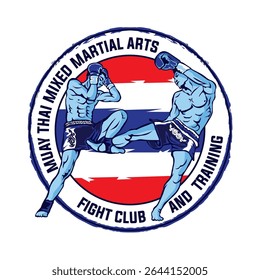 Muay Thai Mixed Martial Arts, perfect for t shirt and training club logo design 